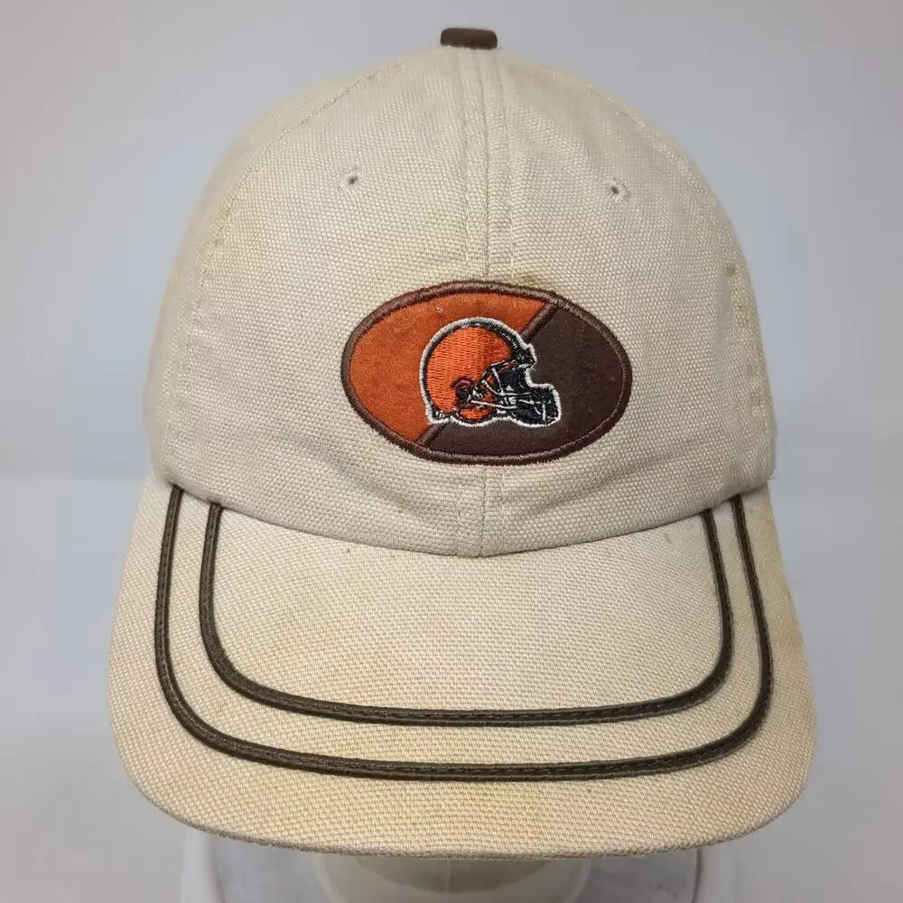 Cleveland Browns NFL Beige Brown Baseball Cap One Size Logo Strapback Hat